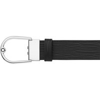 Фото Ремень двухсторонний Montblanc Horseshoe Buckle Printed Black/Plain Black 35 mm Reversible Leather Belt 198634