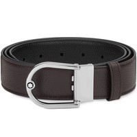 Фото Ремень двухсторонний Montblanc 35 мм Reversible Leather Belt темно-коричневый/черный 198632